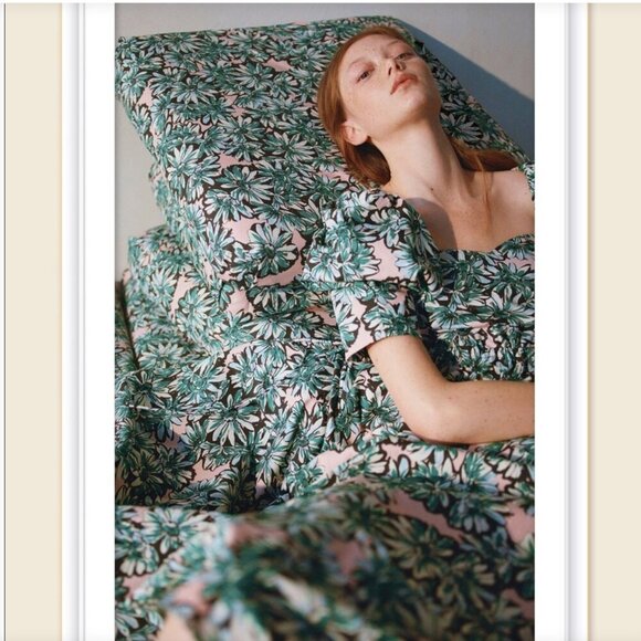 ZARA PRINTED POPLIN DRESS Size S NEW WITH TAG! - Picture 5 of 16